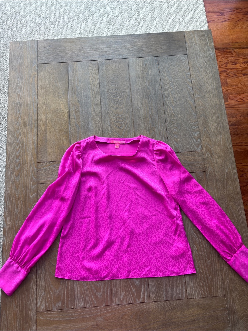 Fuchsia Long-Sleeve Women's Blouse